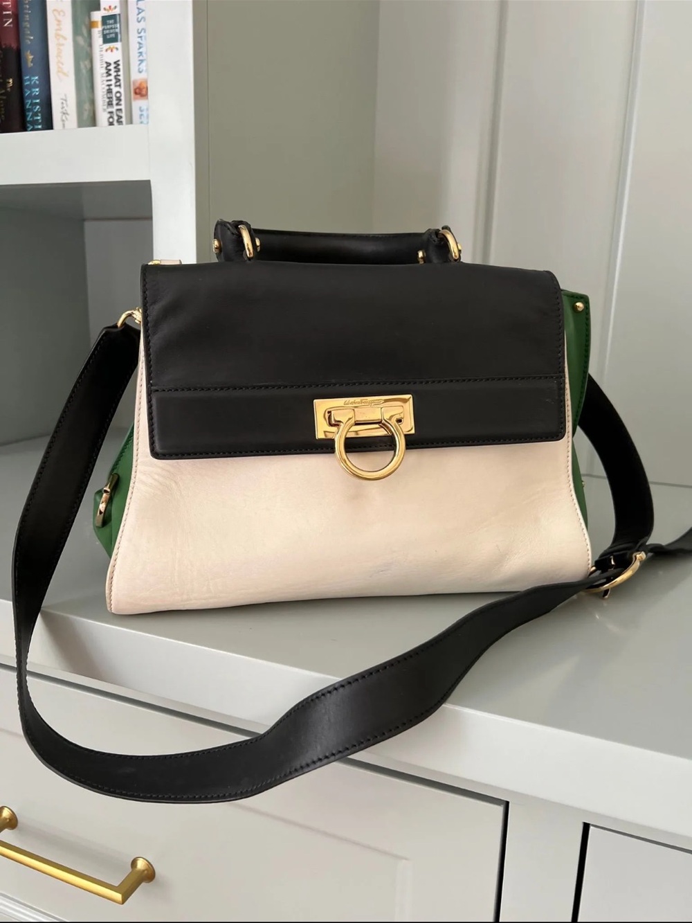 Tricolor Salvatore Ferragamo Sophia  Top Handle